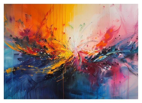 Obraz - Farebná abstrakcia (70x50 cm)
