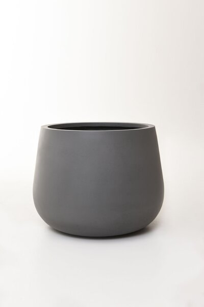 Kvetináč GIRAR, sklolaminát, výška 37 cm, sivá