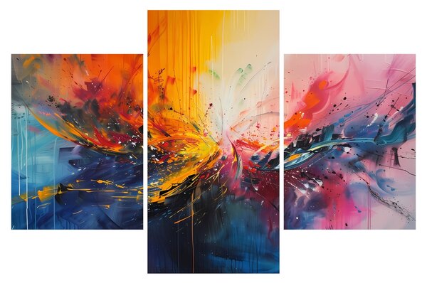 Obraz - Farebná abstrakcia (90x60 cm)