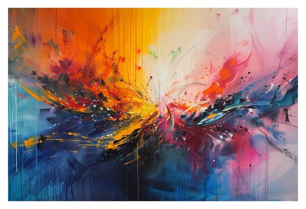 Obraz - Farebná abstrakcia (90x60 cm)