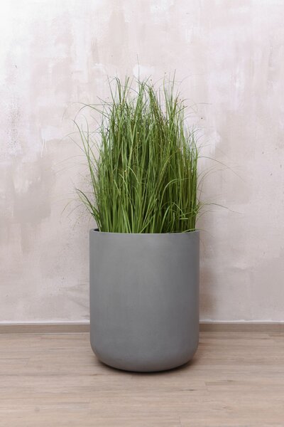 Kvetináč CHICO, sklolaminát, priemer 50 cm, betón design šedý