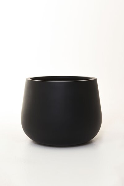 Kvetináč GIRAR, sklolaminát, výška 37 cm, antracit