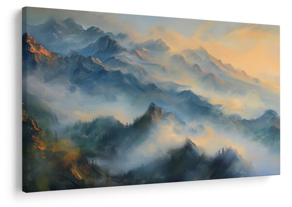 Obraz - Maľovaná horská krajina (90x60 cm)