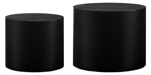 SADA KONFERENČNÝCH STOLÍKOV, čierna, drevo, kompozitné drevo, 48-38/48-38/38-32 cm Livetastic - Stolíky do obývačky, Online Only