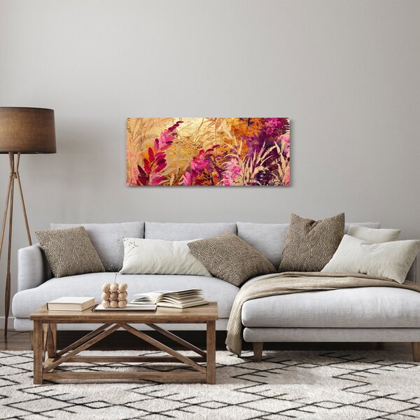 Obraz - Abstraktná maľba kvetov II. (120x50 cm)