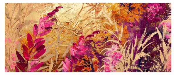 Obraz - Abstraktná maľba kvetov II. (120x50 cm)