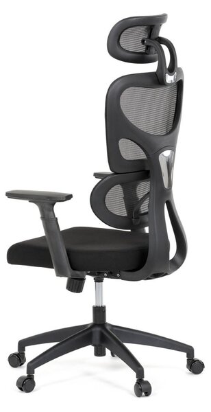Kancelárska ergonomická stolička GRANT - sieť, látka, čierna