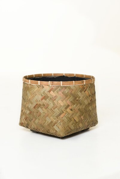 Prírodný obal na kvety CISTELLA, bambus, výška 29 cm, natur