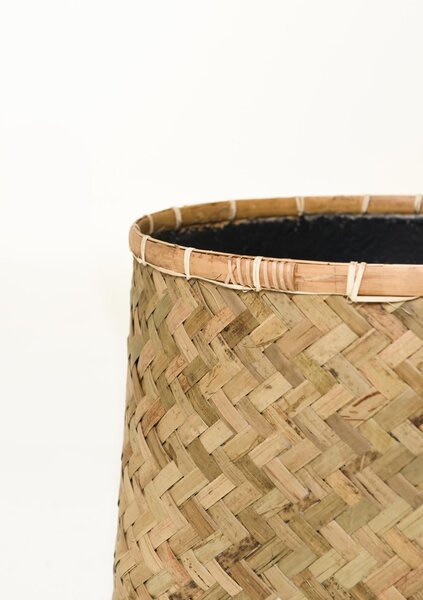 Prírodný obal na kvety CISTELLA, bambus, výška 29 cm, natur