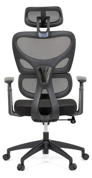 Kancelárska ergonomická stolička GRANT - sieť, látka, čierna