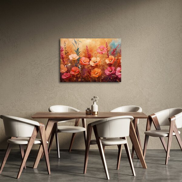 Obraz - Lúčne kvety, maľba (70x50 cm)