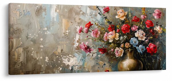 Obraz - Váza kvetov (120x50 cm)