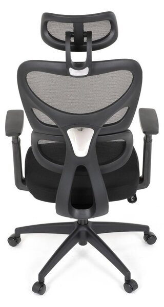 Kancelárska ergonomická stolička GRANT - sieť, látka, čierna