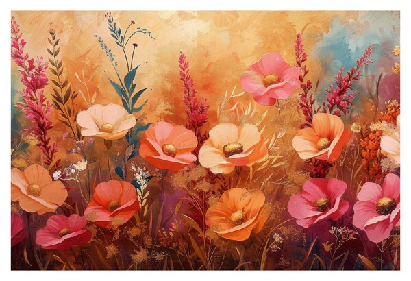 Obraz - Lúčne kvety, maľba (90x60 cm)