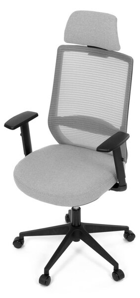 Kancelárska ergonomická stolička SENA — látka, čierna / šedá