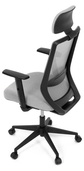 Kancelárska ergonomická stolička SENA — látka, čierna / šedá