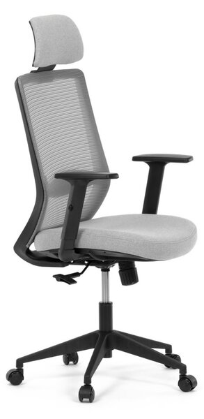 Kancelárska ergonomická stolička SENA — látka, čierna / šedá