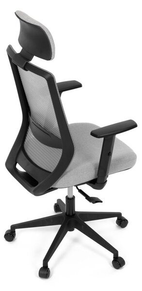 Kancelárska ergonomická stolička SENA — látka, čierna / šedá