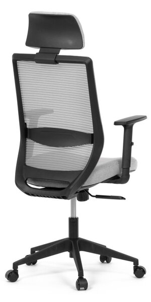 Kancelárska ergonomická stolička SENA — látka, čierna / šedá