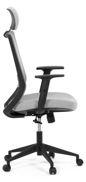 Kancelárska ergonomická stolička SENA — látka, čierna / šedá