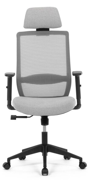 Kancelárska ergonomická stolička SENA — látka, čierna / šedá