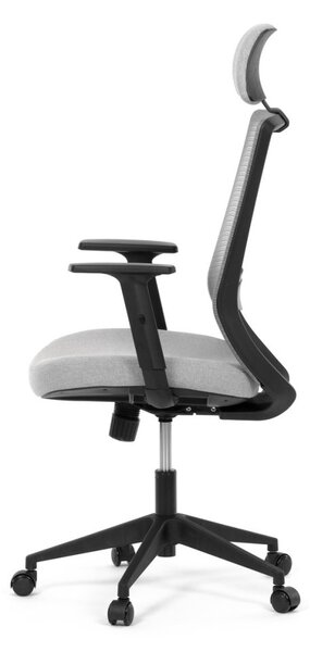Kancelárska ergonomická stolička SENA — látka, čierna / šedá