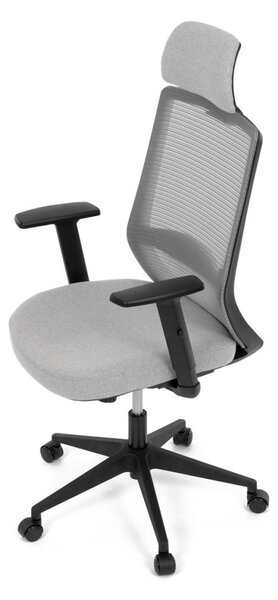 Kancelárska ergonomická stolička SENA — látka, čierna / šedá