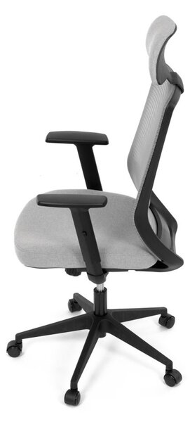 Kancelárska ergonomická stolička SENA — látka, čierna / šedá