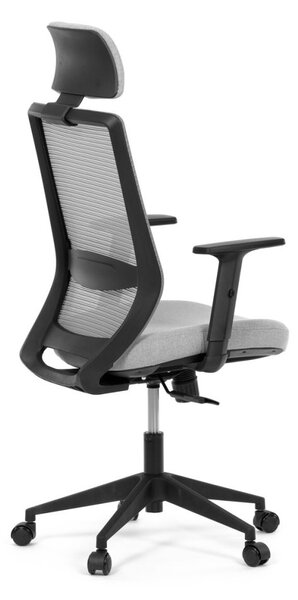 Kancelárska ergonomická stolička SENA — látka, čierna / šedá