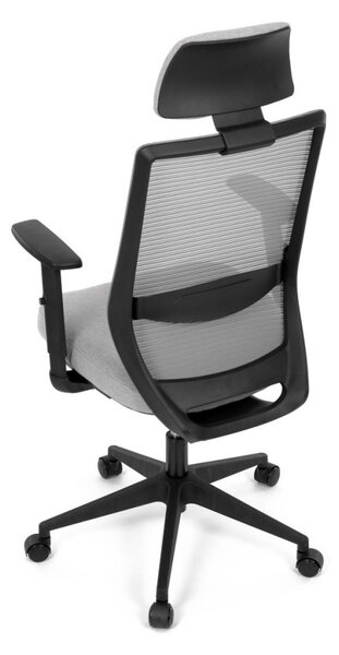 Kancelárska ergonomická stolička SENA — látka, čierna / šedá