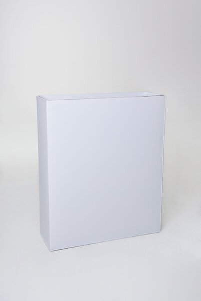 Kvetináč ELEMENTO, práškovaná oceľ, výška 90 cm, biely mat
