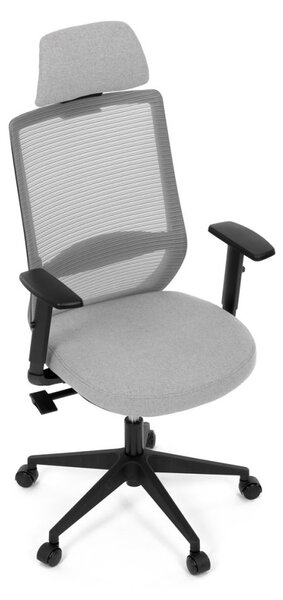 Kancelárska ergonomická stolička SENA — látka, čierna / šedá
