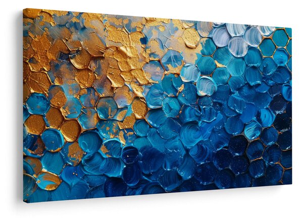 Obraz - Modrozlatá maľba (90x60 cm)