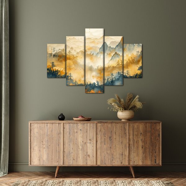 Obraz - Pohorie, akvarel (150x105 cm)