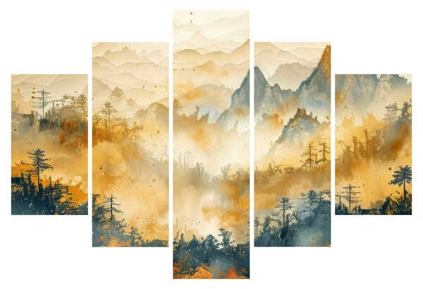 Obraz - Pohorie, akvarel (150x105 cm)