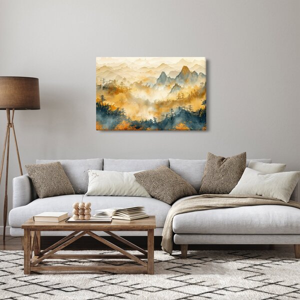 Obraz - Pohorie, akvarel (90x60 cm)