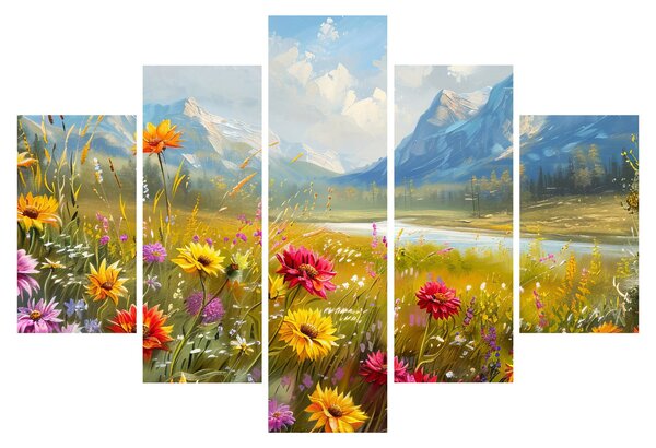 Obraz - Maľovaná krajina (150x105 cm)