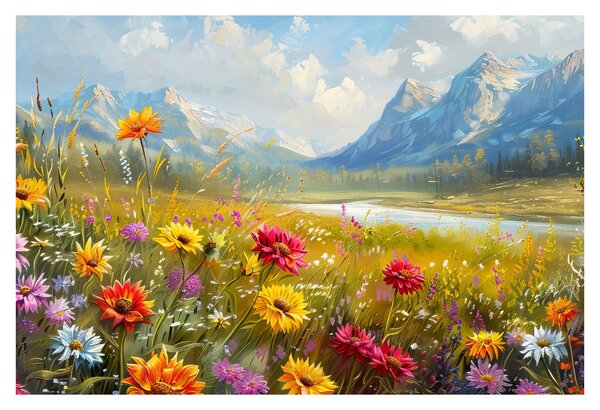 Obraz - Maľovaná krajina (90x60 cm)