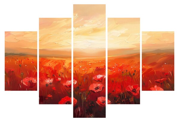 Obraz - Pole vlčích makov (150x105 cm)