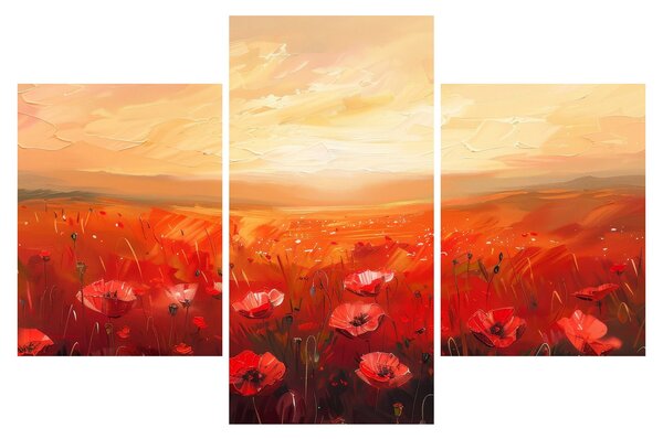 Obraz - Pole vlčích makov (90x60 cm)