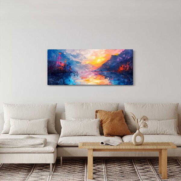 Obraz - Maľba krajiny (120x50 cm)