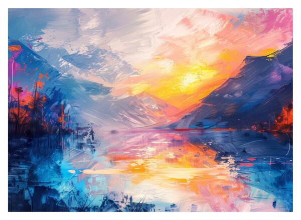Obraz - Maľba krajiny (70x50 cm)