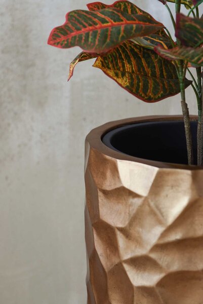Luxusný kvetináč AMOLAR, sklolaminát, horný priemer 41 cm x výška 75 cm, bronzový