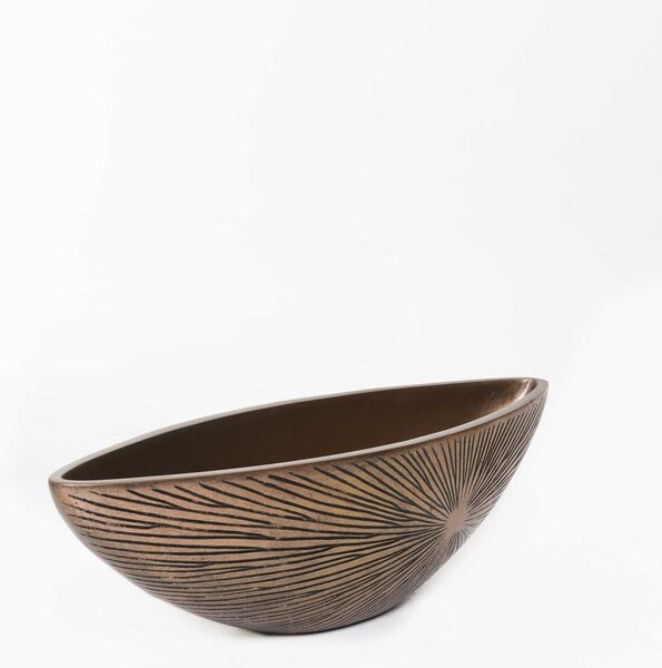 Okrasná misa SCIROCCO, sklolaminát, šírka 60 cm, bronzová