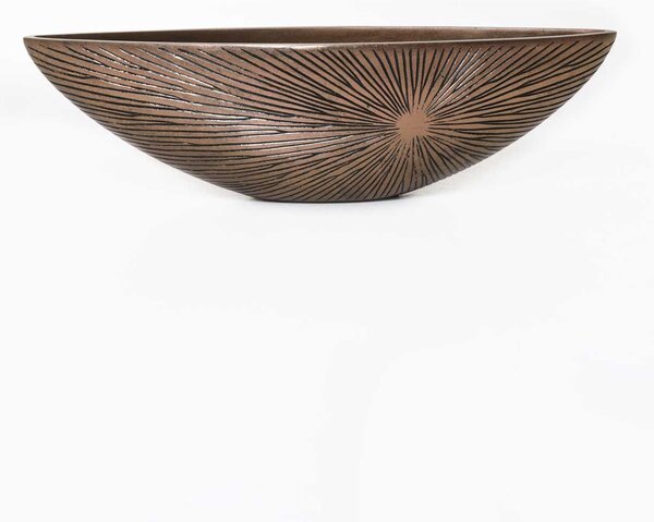 Okrasná misa SCIROCCO, sklolaminát, šírka 60 cm, bronzová