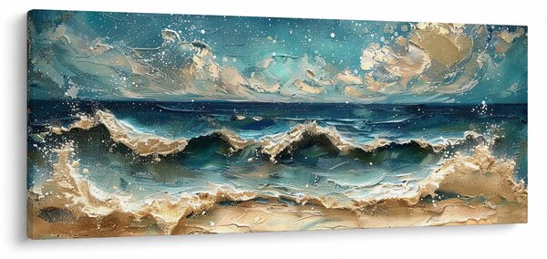 Obraz - Maľba mora (120x50 cm)