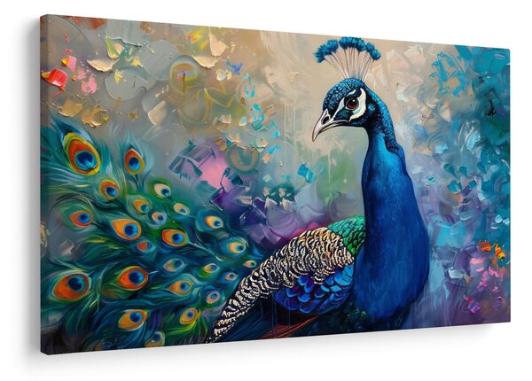 Obraz - Maľba páva (90x60 cm)