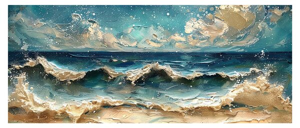 Obraz - Maľba mora (120x50 cm)