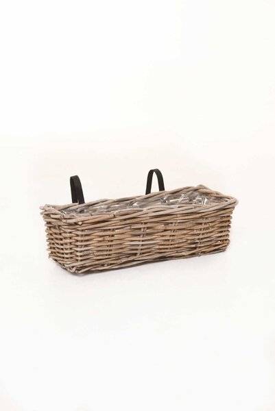 Balkónový hrantík SACADA, ratan, dĺžka 46 cm, natur