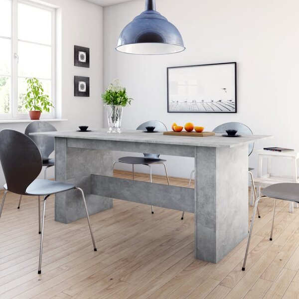 Jedálenský stôl betónovo-sivý 180x90x76 cm drevotrieska